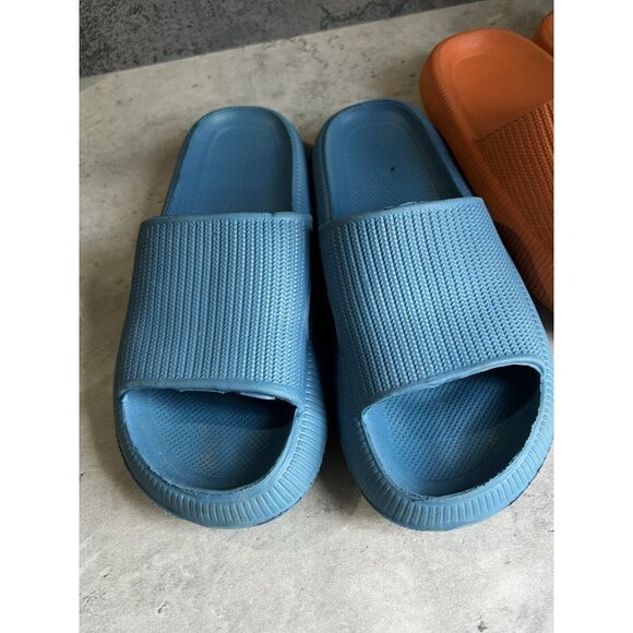 Women’s rubber slides Blue And Orange Set Of 2 Size 7 - Picture 5 of 14